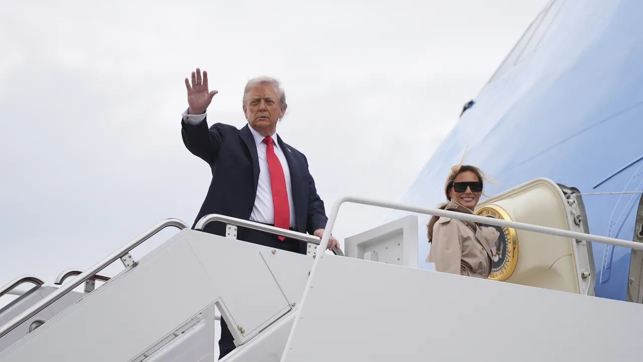 Пътнически самолет се оказал твърде близко Air Force One на Тръмп