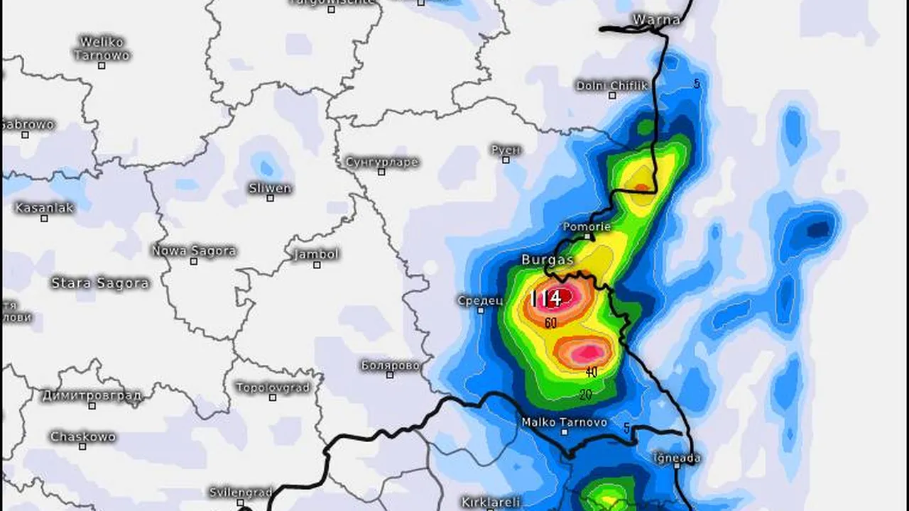 Задействат системата BG-ALERT в Царево заради очаквани проливни дъждове