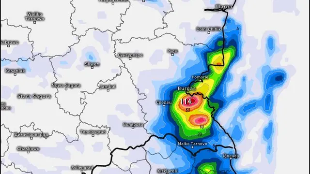 Задействат системата BG-ALERT в Царево заради очаквани проливни дъждове