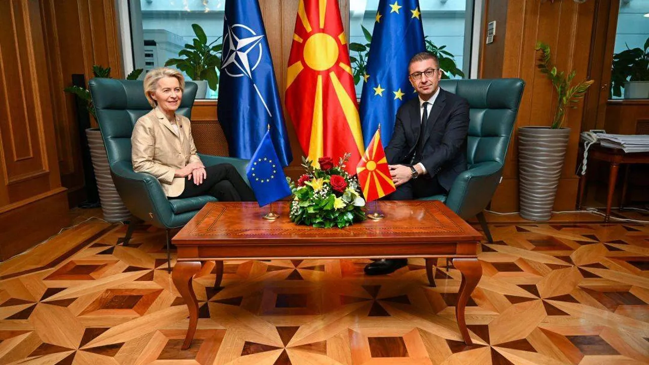 Фон дер Лайен и Мицкоски обсъдиха "европейската перспектива" на РСМ