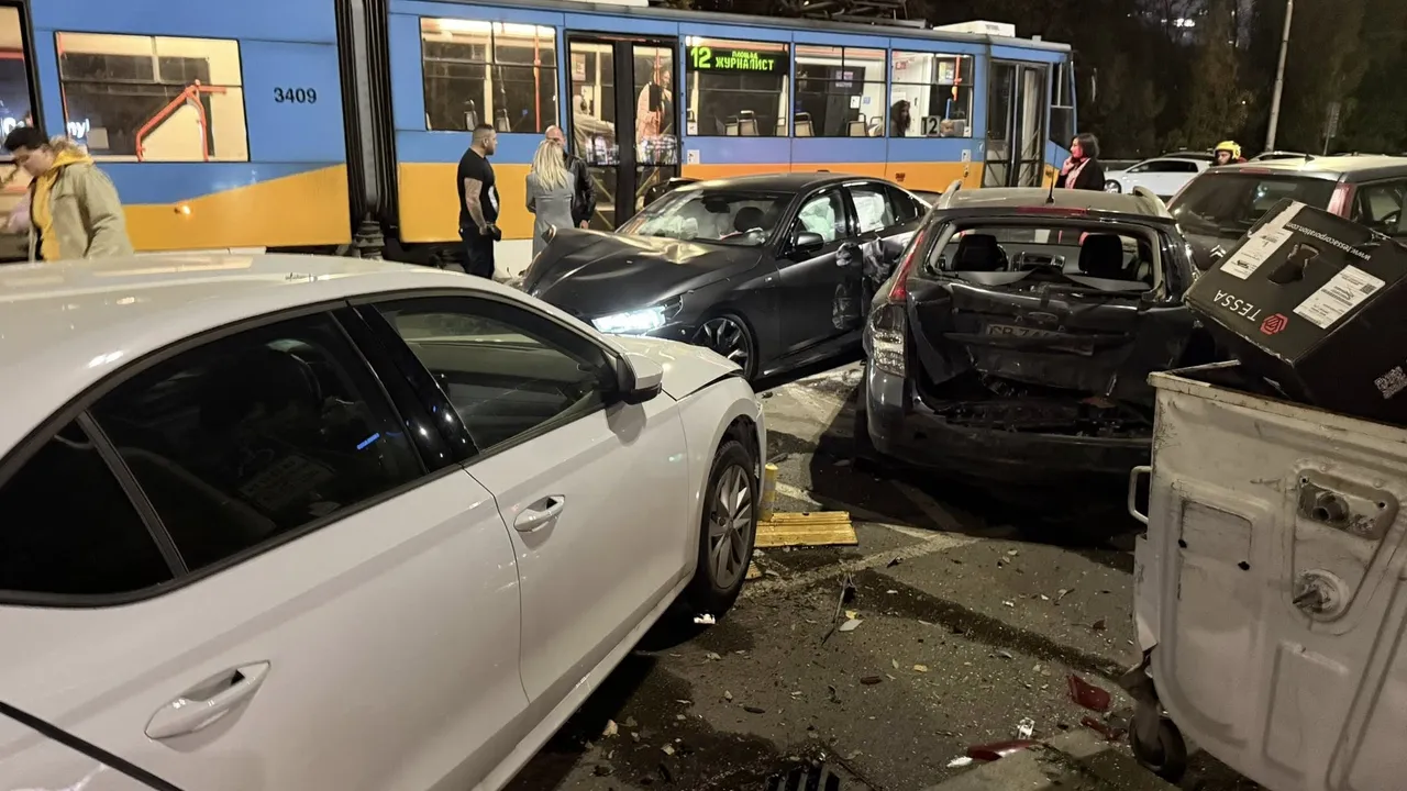 Пиян шофьор помете спрели автомобили на бул. "Витоша" в София