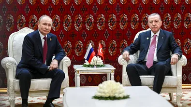 Ердоган и Путин провеждат среща в Туркменистан