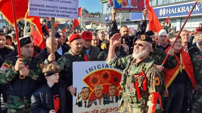 В Скопие се проведе протест в подкрепа на бившите лидери на Армията за освобождение на Косово