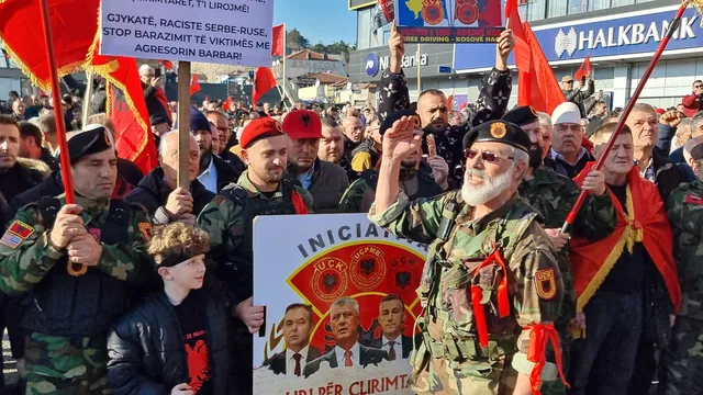 В Скопие се проведе протест в подкрепа на бившите лидери на Армията за освобождение на Косово