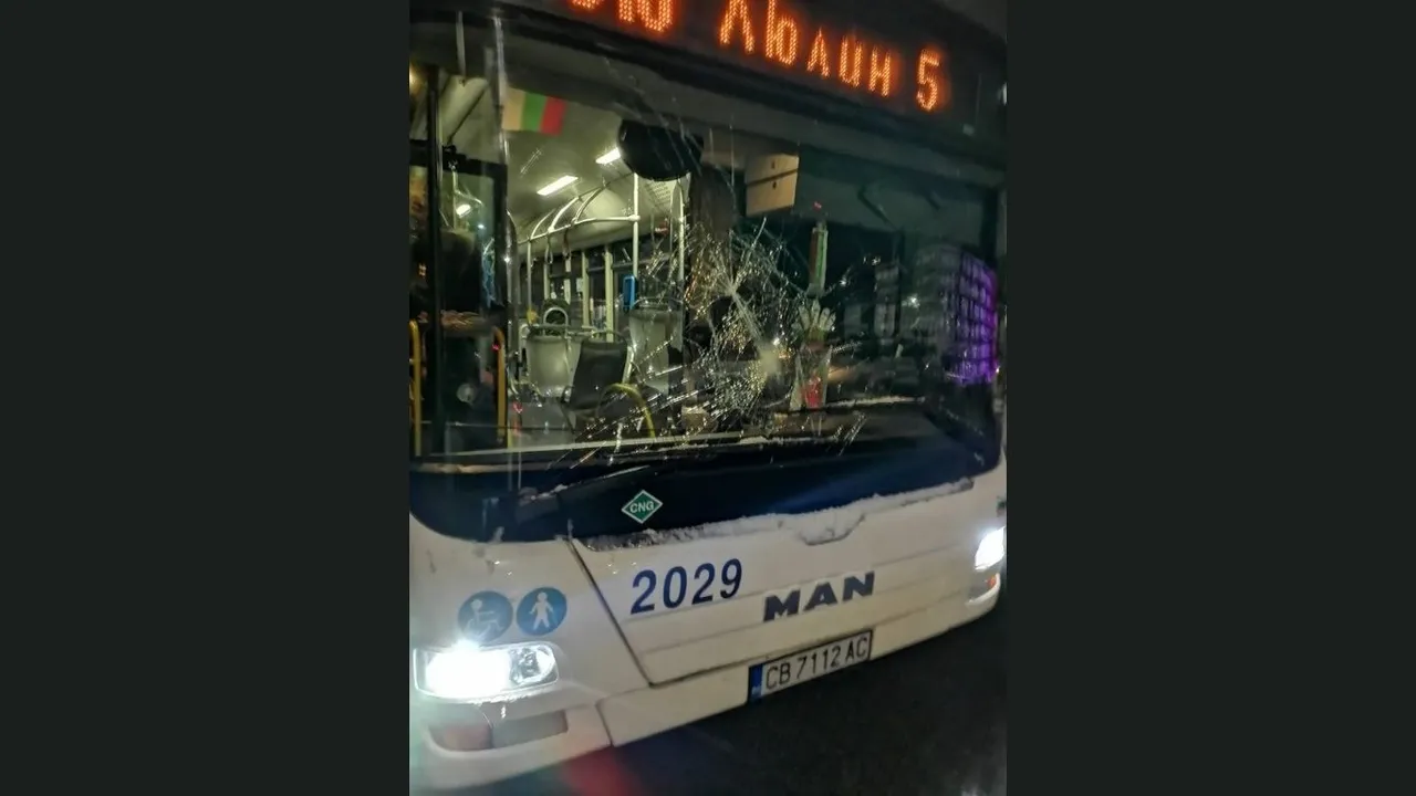 Автобус с пътници беше нападнат навръх Коледа в София