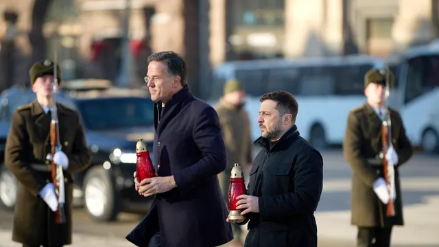 Над главата на Рюте в Киев зазвучаха сирени за балистична атака