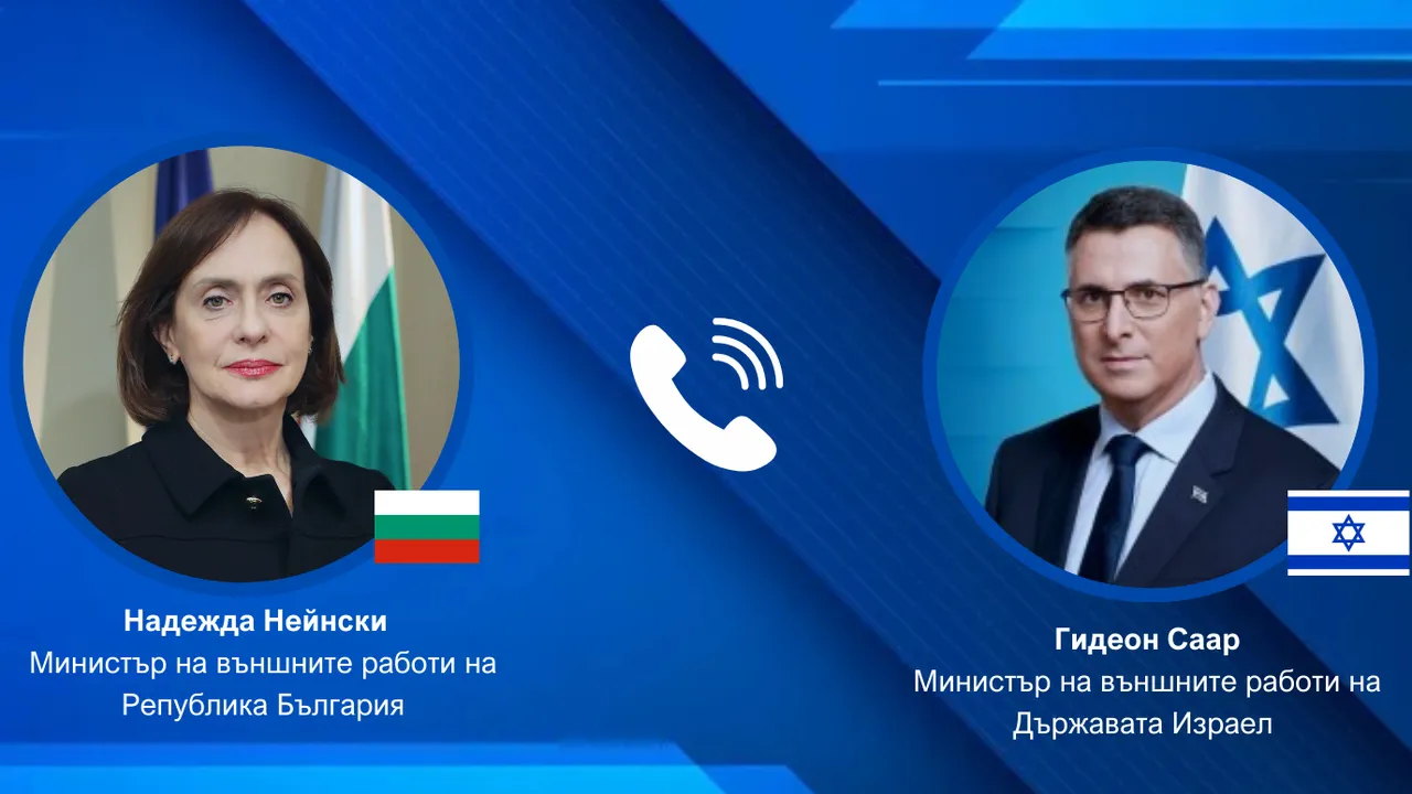 Надежда Нейнски разговаря с израелския си колега Гидеон Саар