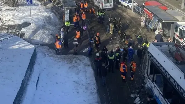 Тежък инцидент с трамваи в Москва: 22 ранени пътници