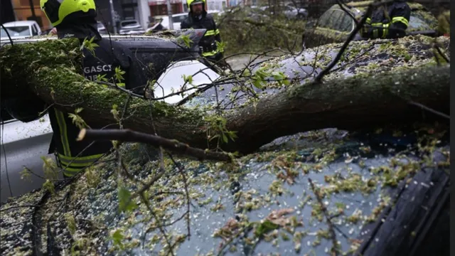 Буря парализира Загреб: ветрове до 120 км/ч, наводнения и снежна виелица