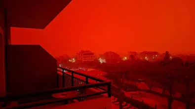В Крит се появи червено небе (ВИДЕО)
