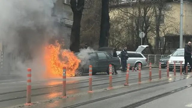 Кола се запали на Княжево