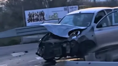 Катастрофа блокира Околовръстния път при Подгумер, образува се задръстване (ВИДЕО)