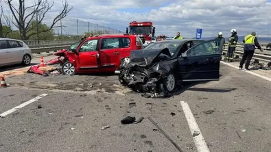 Верижна катастрофа на Северната тангента в посока Ботевград: трима в болница