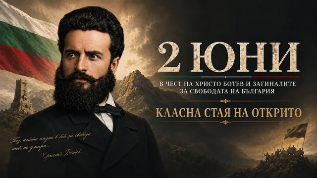 На 2 юни се организира „Класна стая на открито“ в чест на Христо Ботев и загиналите за свободата на България