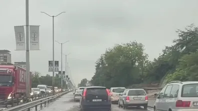 Порой заля международния път между Русе и Букурещ (ВИДЕО)