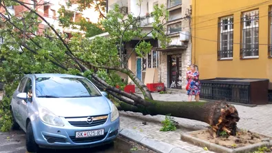 Десетки граждани са били ранени при силната буря в Скопие