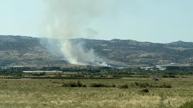 Голям пожар избухна край две села в община Петрич