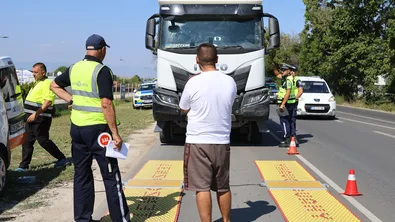 Претоварен камион засечен при засилен контрол в Пловдивско