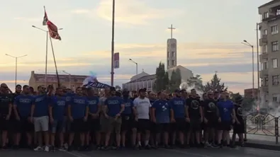 Синьото шествие тръгна към Националния стадион (ВИДЕО)