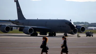 Военнотранспортен самолет на САЩ кацна на летището в Бургас