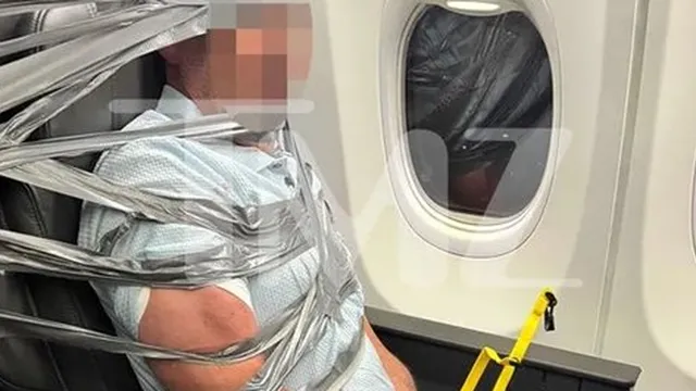Буйстващ пътник беше вързан с тиксо за седалката в самолет