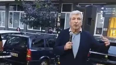 Протест пред БНТ в защита на Георги Ангелов