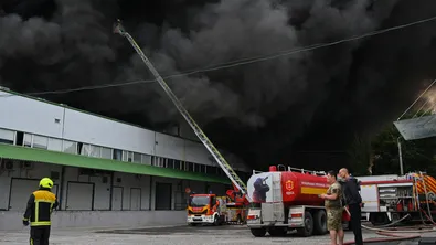 Руски дронове унищожиха склад, основан от Зеленски