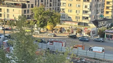Пожарна и Спешна помощ пристигнаха на строеж на бул. "Драган Цанков"