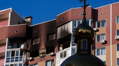 Руски дронове удариха Киев след пристигането на Мерц