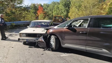 Две коли се сблъскаха край Смолянските езера, движението е затруднено
