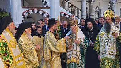 Патриарсите Даниил и Вартоломей отслужиха тържествена литургия в Рилския манастир