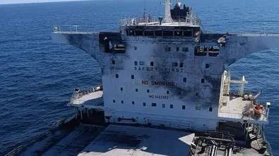 Видео е заснело атаката към петия ударен кораб край българските води в Черно море